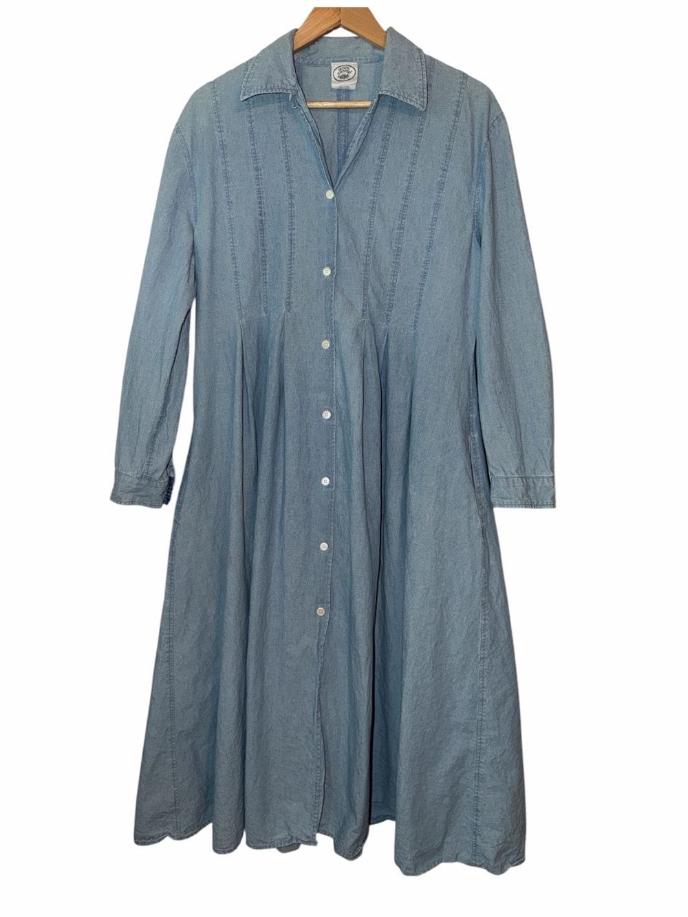 Vintage Laura Ashley Dress Prairie Revival Women’s 12 100% Cotton Denim Country
